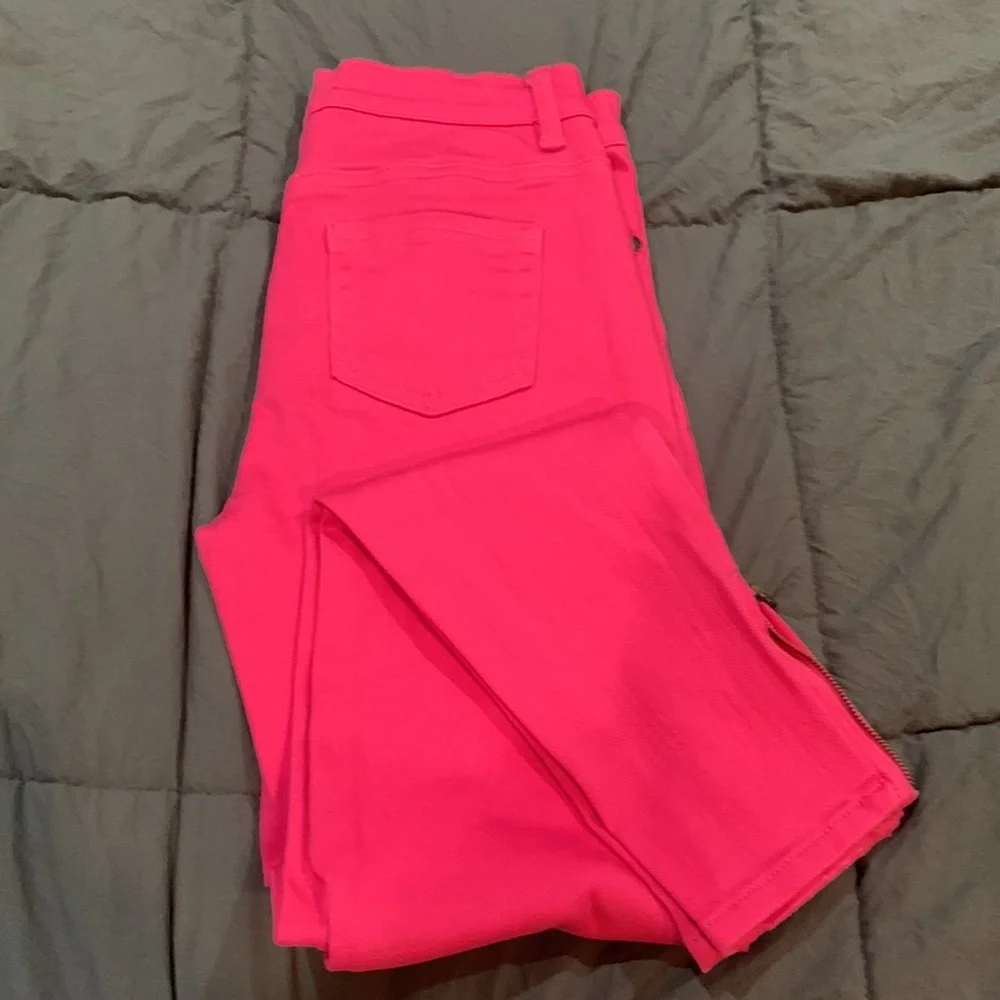 DG2 Diane Gilman - Pink denim jeans with zipper on legs - Size 2 - Picture 14 of 14